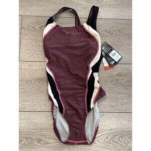 Speedo Swimsuit Quantum Fusion Womens 8 UPF 50+ One Piece New Fandango Pink